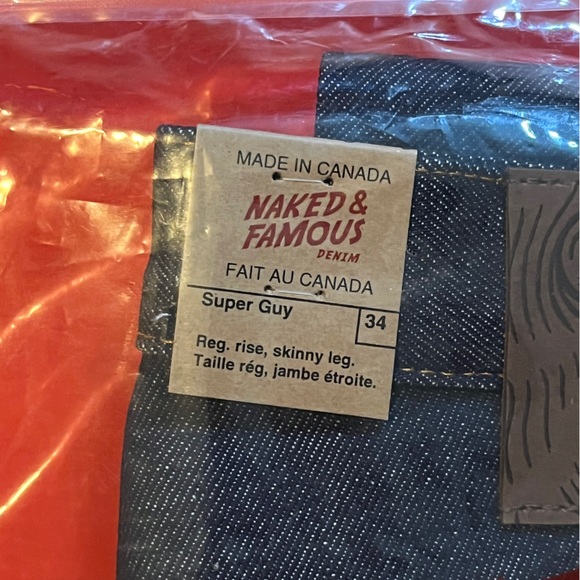 Naked & Famous Dirty Fade Selvedge Jeans - Super Guy - Size 34 - Picture 2 of 3